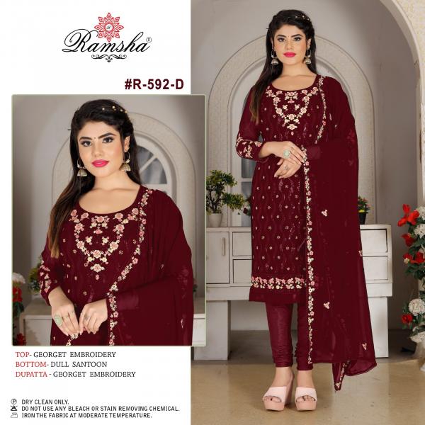 Ramsha R 592 Nx Latest Georgette Designer Pakistani Suit Collection